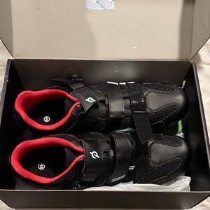 Peloton Black and Red Athletic Shoes